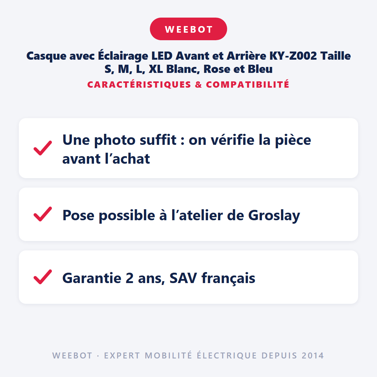 Casque avec Éclairage LED Avant et Arrière KY-Z002 Taille S, M, L, XL Blanc, Rose et Bleu : caractéristiques et compatibilité