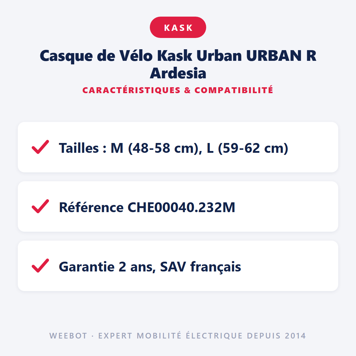 Casque de Vélo Kask Urban URBAN R Ardesia : caractéristiques et compatibilité