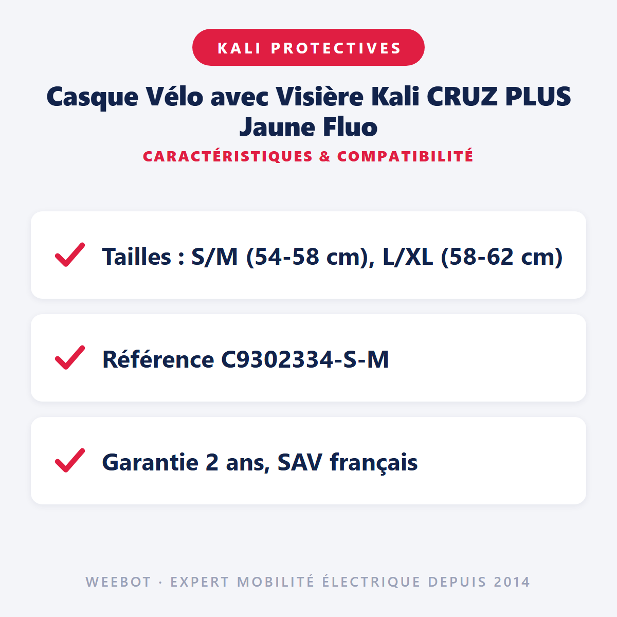 Casque Vélo avec Visière Kali CRUZ PLUS Jaune Fluo : caractéristiques et compatibilité