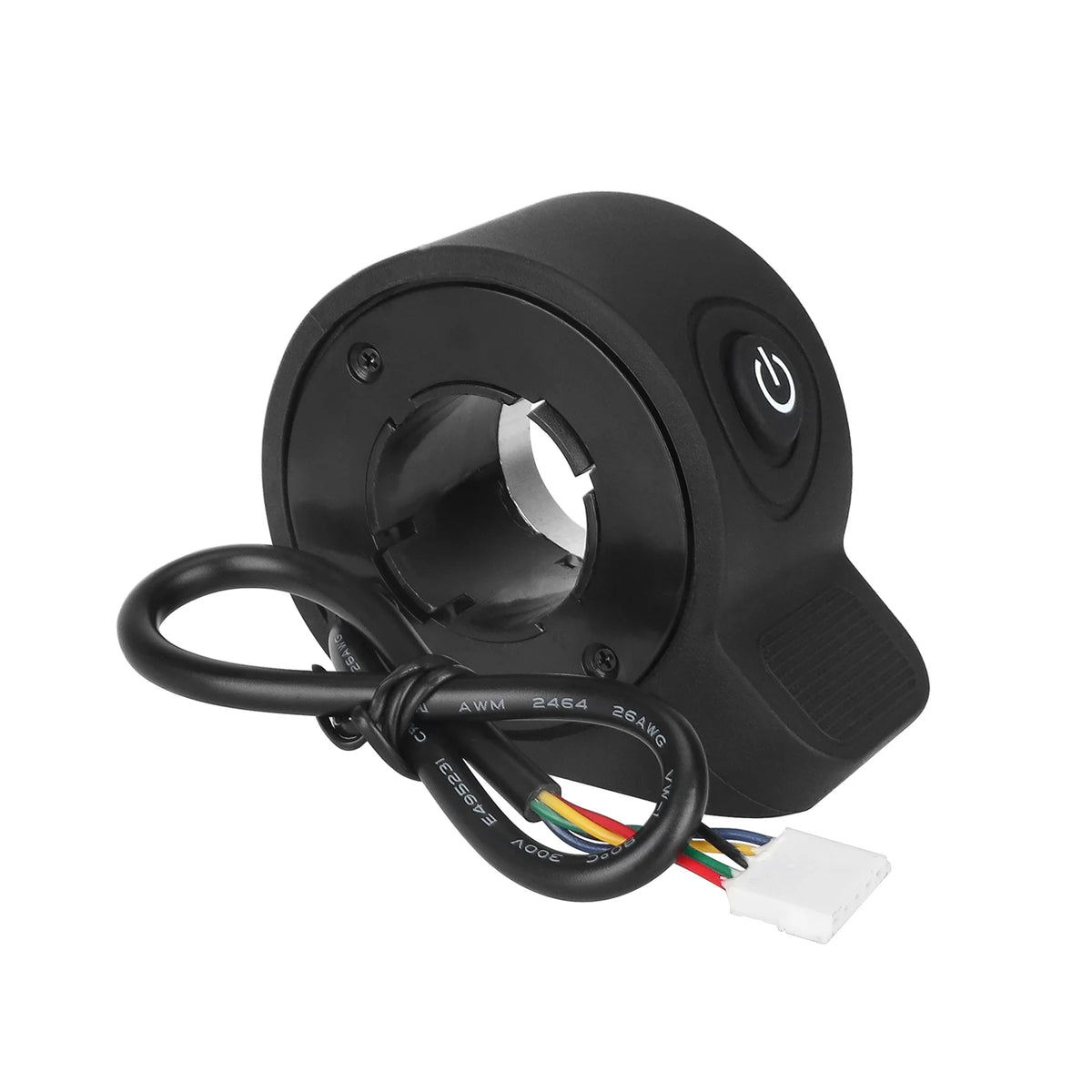 Gâchette d'Accélérateur Noire avec Bouton d'Éclairage, vue 6
