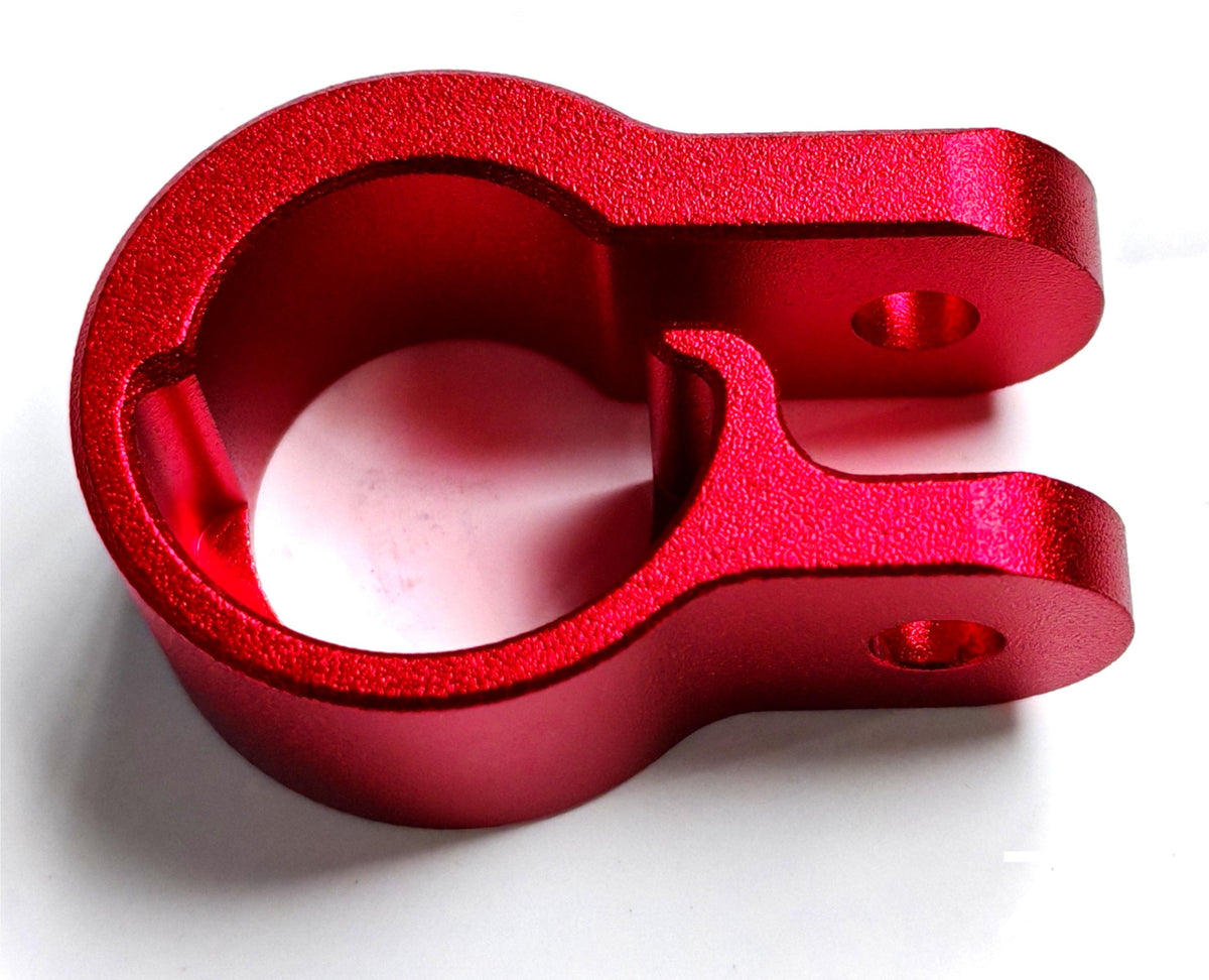 Petit collier de serrage de guidon gauche rouge anodisé pour trottinette électrique Dualtron