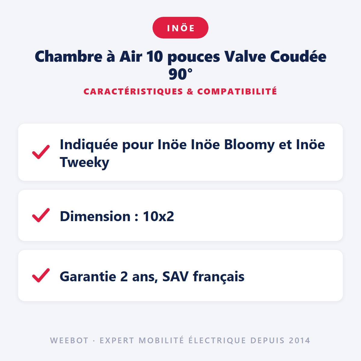 Chambre à Air 10 pouces Valve Coudée 90° : caractéristiques et compatibilité