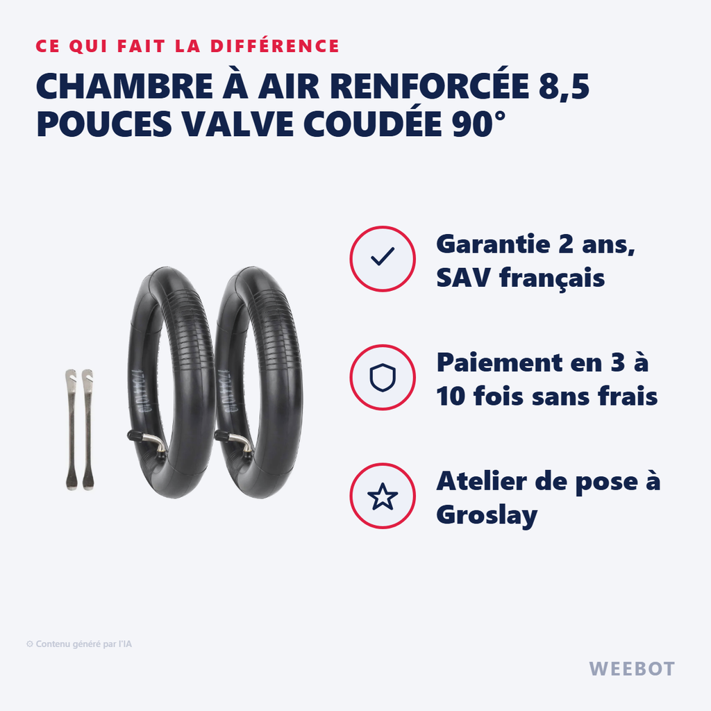 Chambre à Air Renforcée 8,5 Pouces - Pas Cher