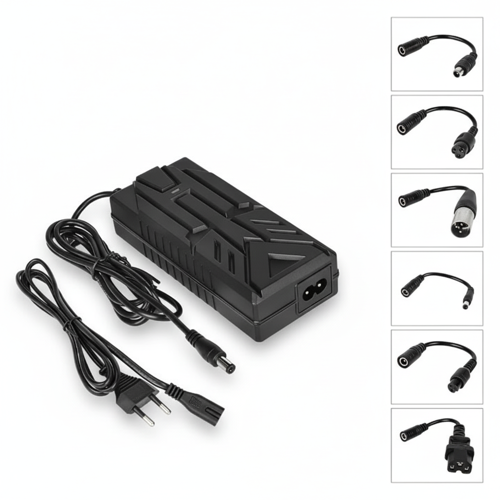 Chargeur 42V 1,7A Prise DC 2,1 mm avec 6 Adaptateurs, vue 1