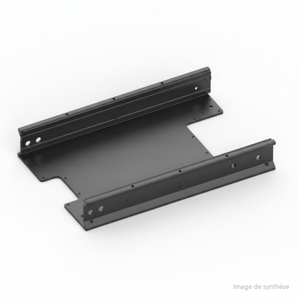 Schéma en vue perspective du châssis principal pour trottinette électrique Dualtron X
