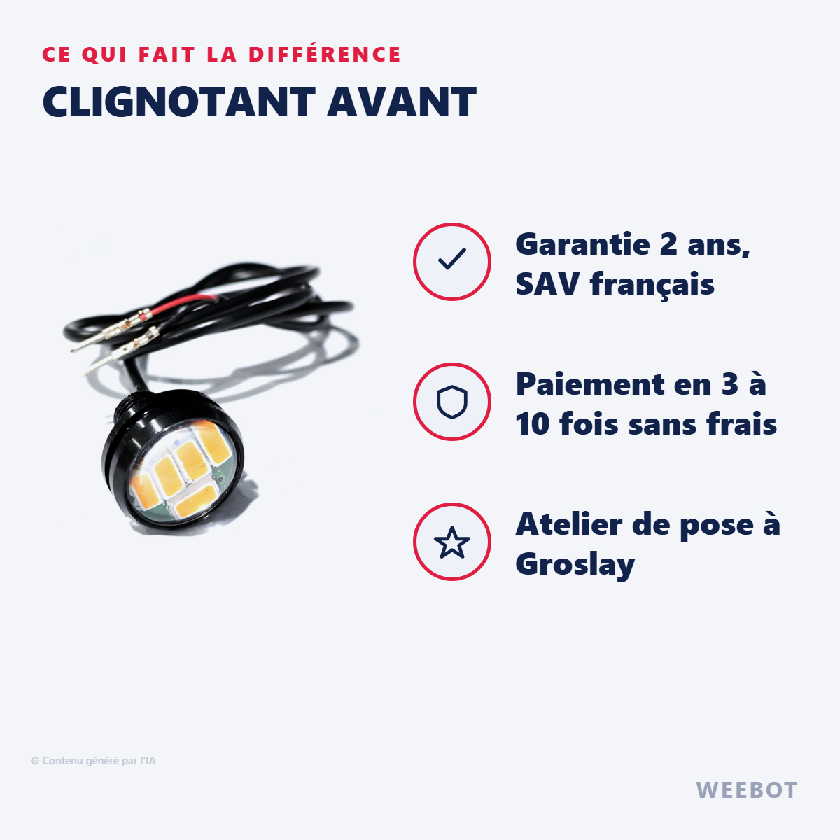 Clignotant Avant : les points forts