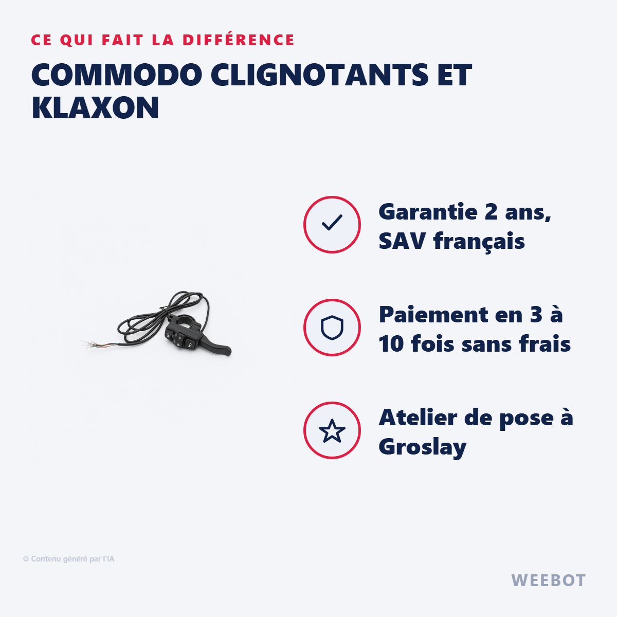 Commodo Clignotants et Klaxon : les points forts