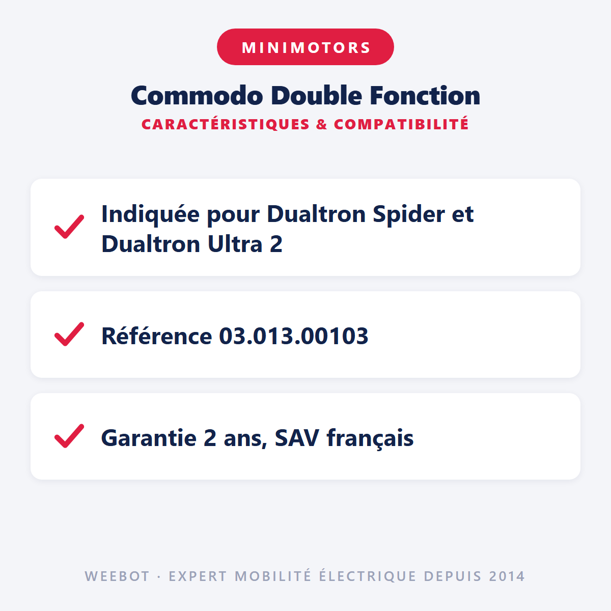 Commodo Double Fonction : caractéristiques et compatibilité