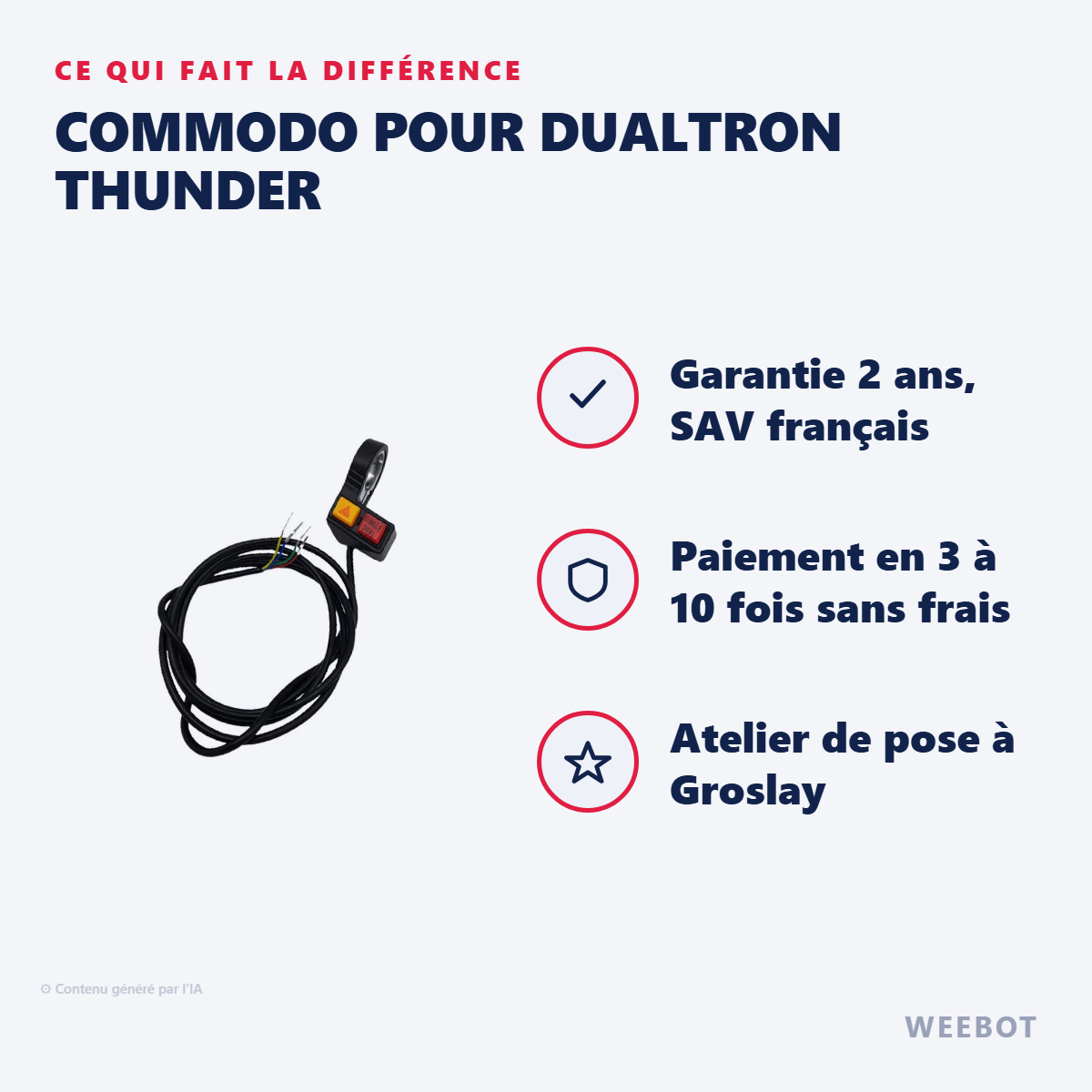 Commodo pour Dualtron Thunder : les points forts