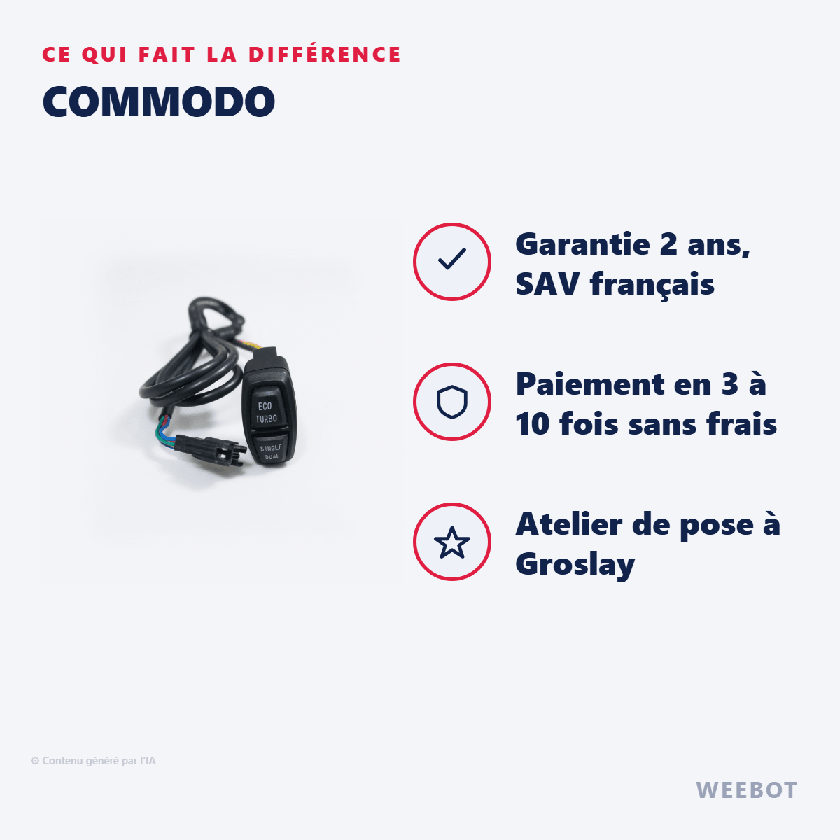 Commodo pour Trottinette Electrique Weebot Anoki X - Weebot