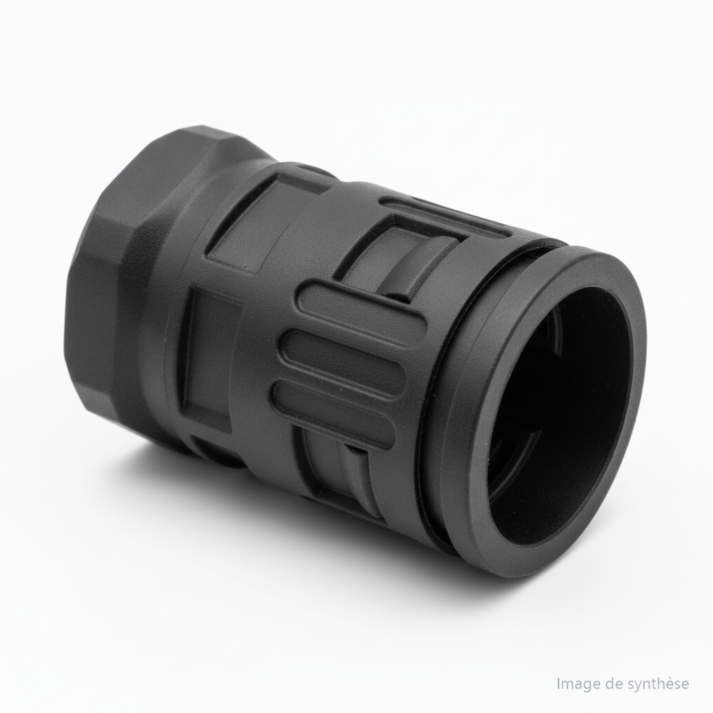 Connecteur cylindrique pour gaine annelée de trottinette électrique Dualtron X