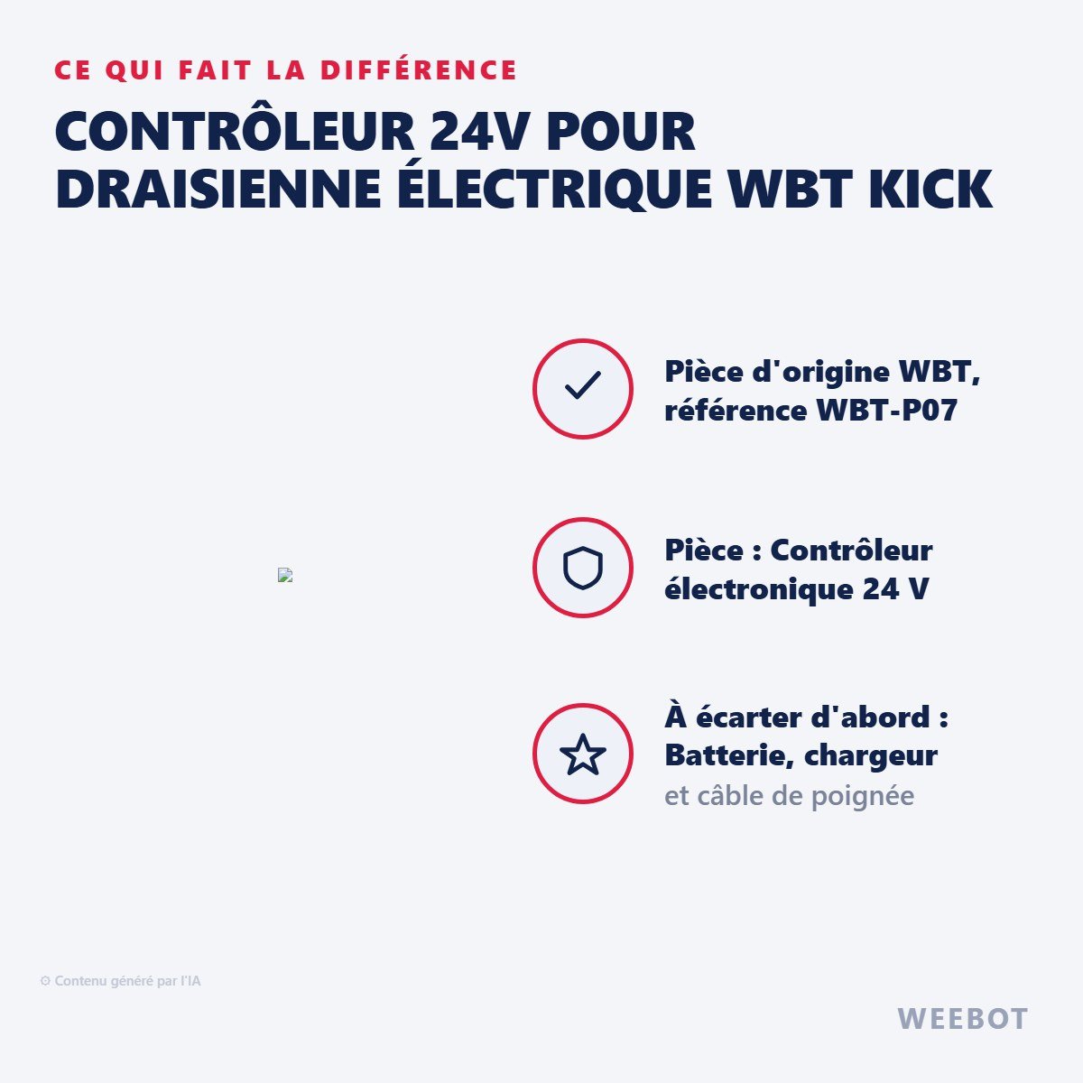 Contrôleur 24V pour Draisienne Électrique WBT Kick - Weebot