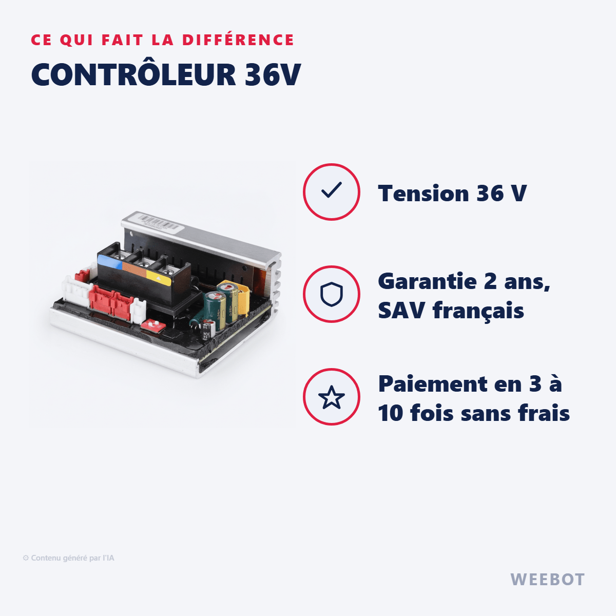 Contrôleur 36V pour Trottinette Electrique Ninebot G30 Max - Weebot