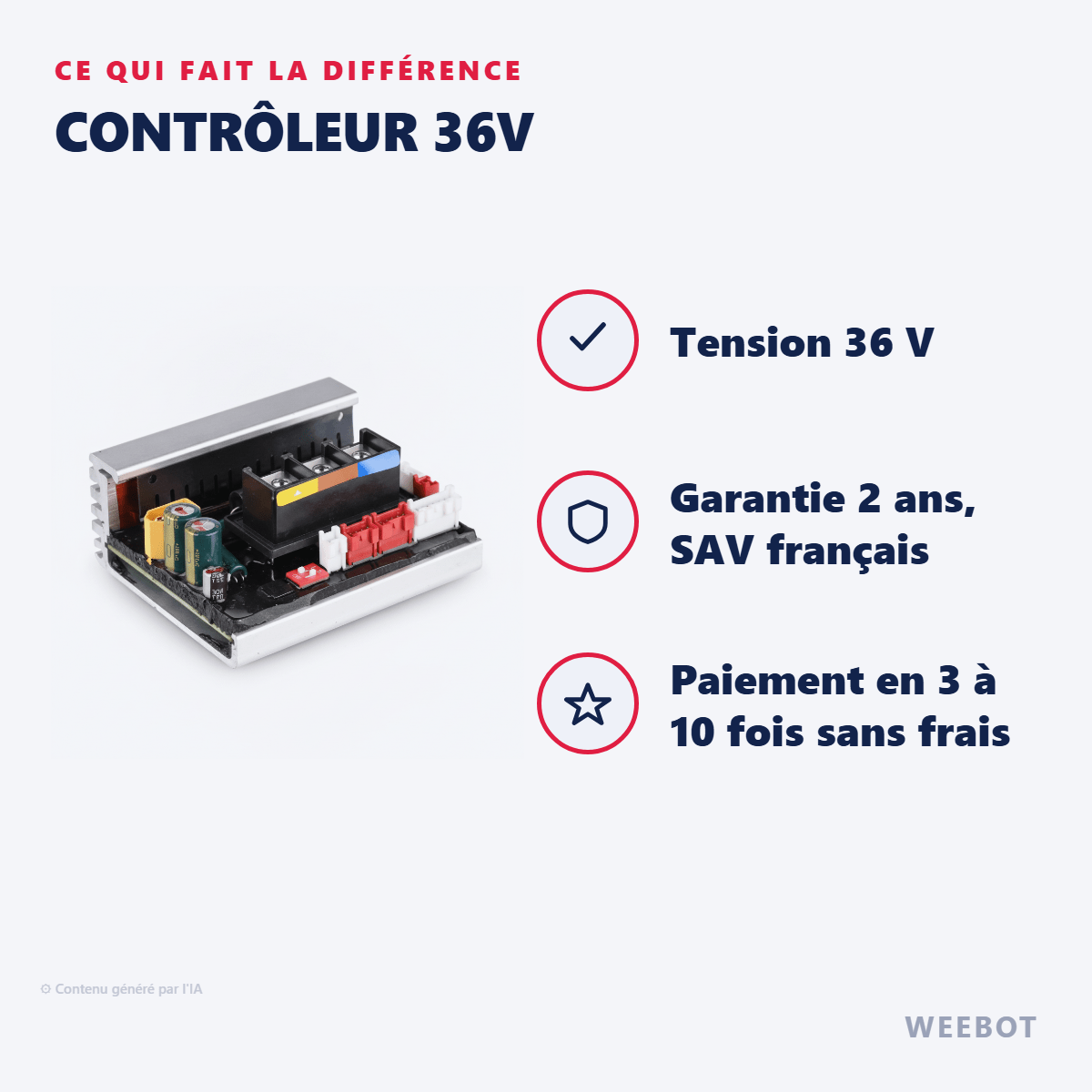 Contrôleur 36V pour Trottinette Electrique Ninebot Segway F2 - Weebot
