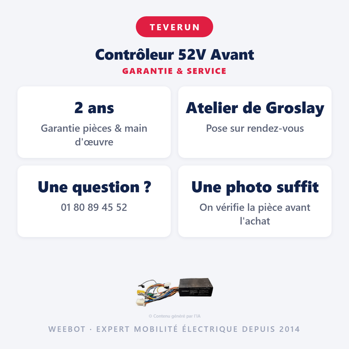 Contrôleur 52V Avant pour Trottinette Electrique Teverun Fighter Mini - App Version - Weebot