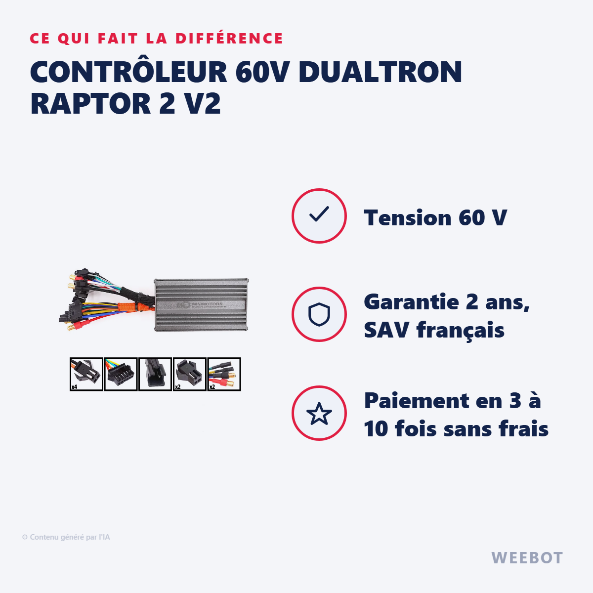 Contrôleur 60V Dualtron Raptor 2 V2 : les points forts