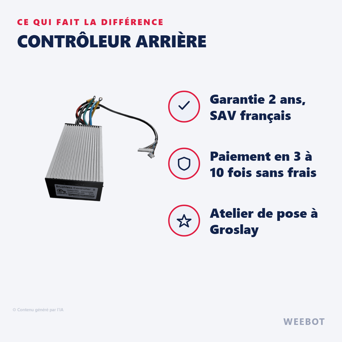 Contrôleur arrière pour Trottinette Électrique Langfeite GT2 RS - Weebot