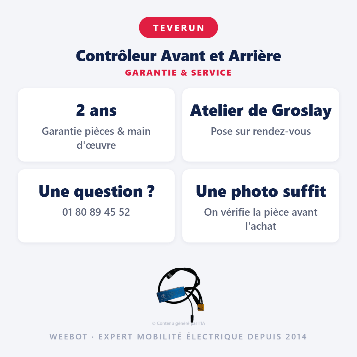 Contrôleur Avant et Arrière pour Trottinette Electrique Teverun Suprême Plus Modèle 2024 - Weebot
