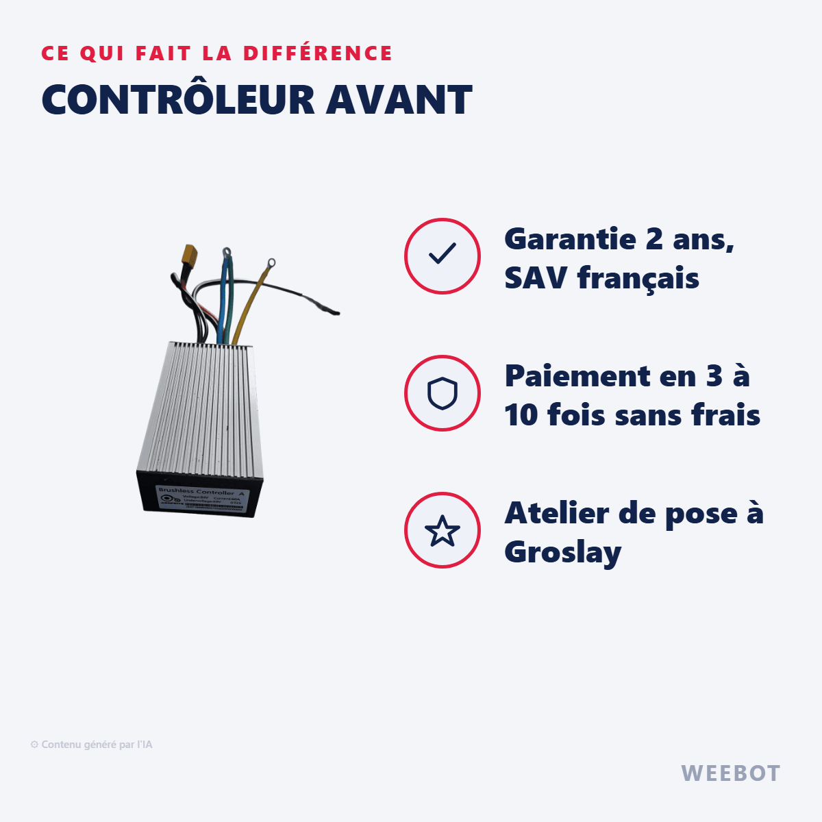 Contrôleur avant pour Trottinette Électrique Langfeite GT2 RS - Weebot