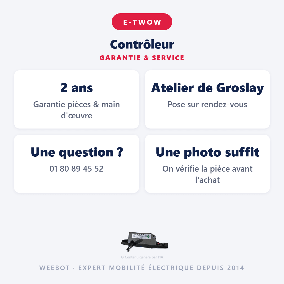 Contrôleur (avec Bluetooth) pour Trottinette Electrique E-Twow GT SL 48V - Weebot