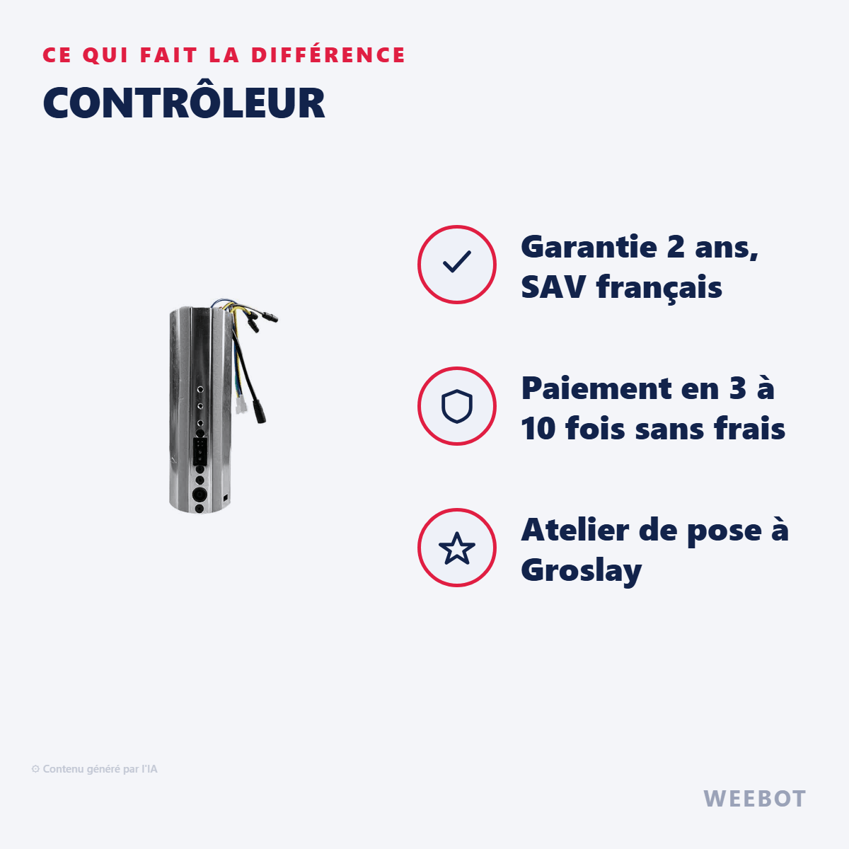 Contrôleur pour Trottinette Électrique Ninebot ES1 / ES2 / ES3 / ES4 - Weebot
