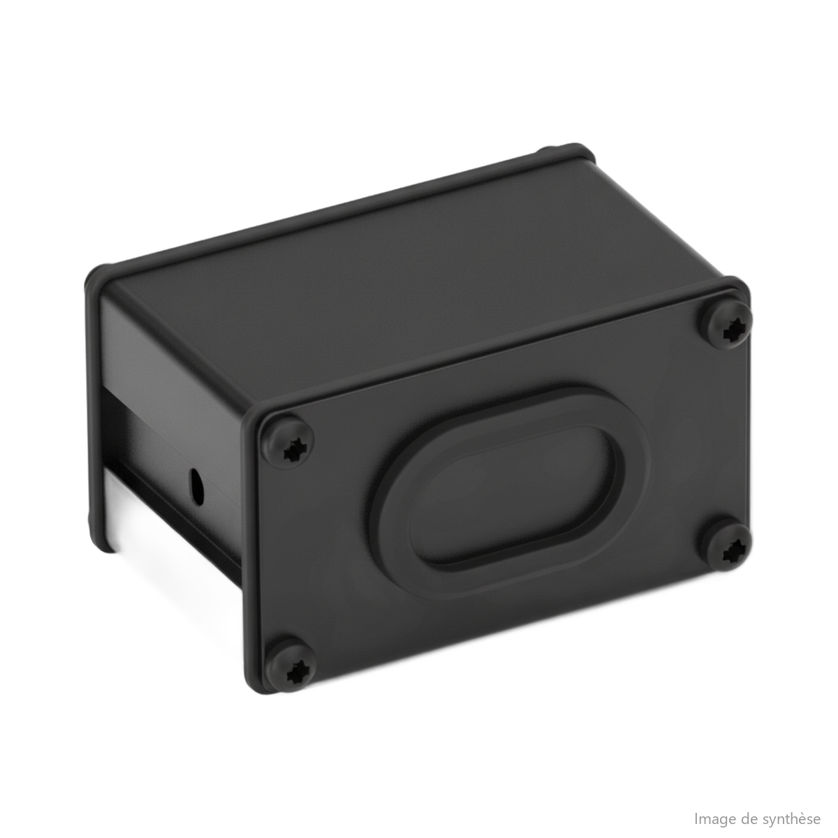 Dessin technique en vue de trois-quarts d'un convertisseur DC-DC 12V 7A