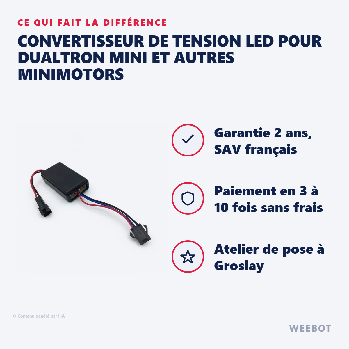 Convertisseur de Tension Led pour Dualtron Mini Et Autres Minimotors : les points forts