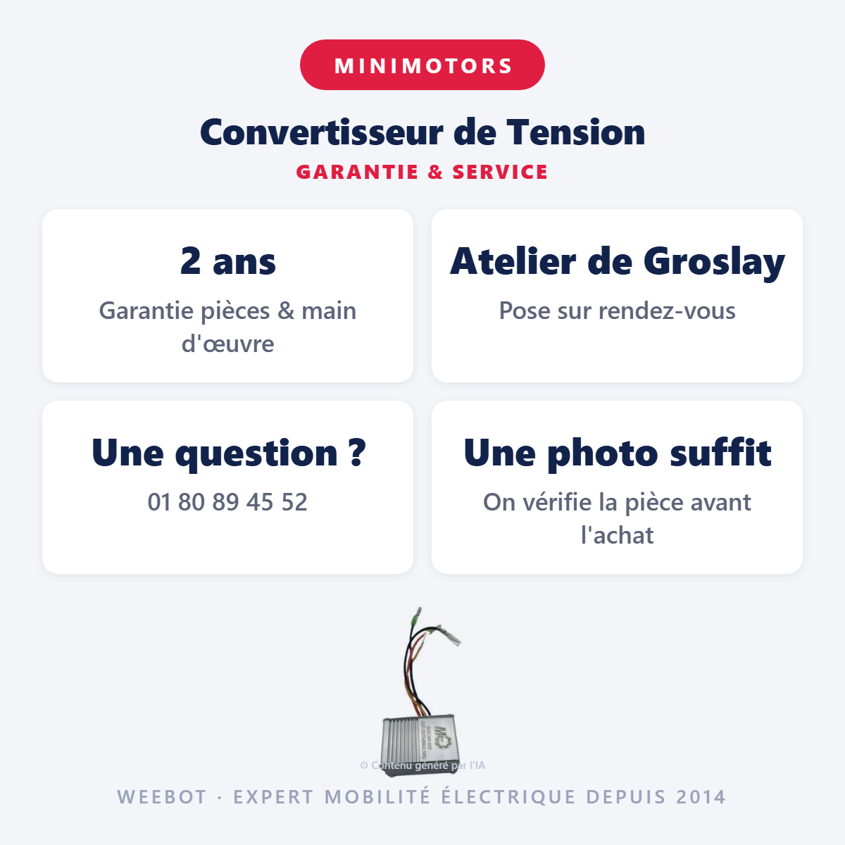 Convertisseur de Tension : garantie 2 ans et service après-vente