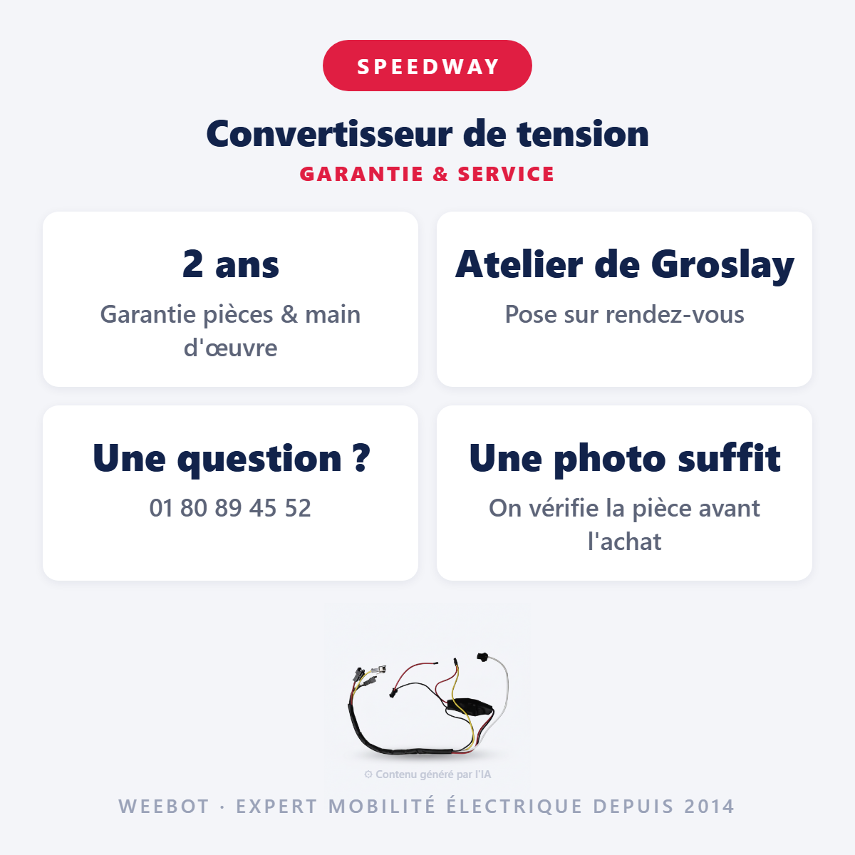 Convertisseur de tension : garantie 2 ans et service après-vente