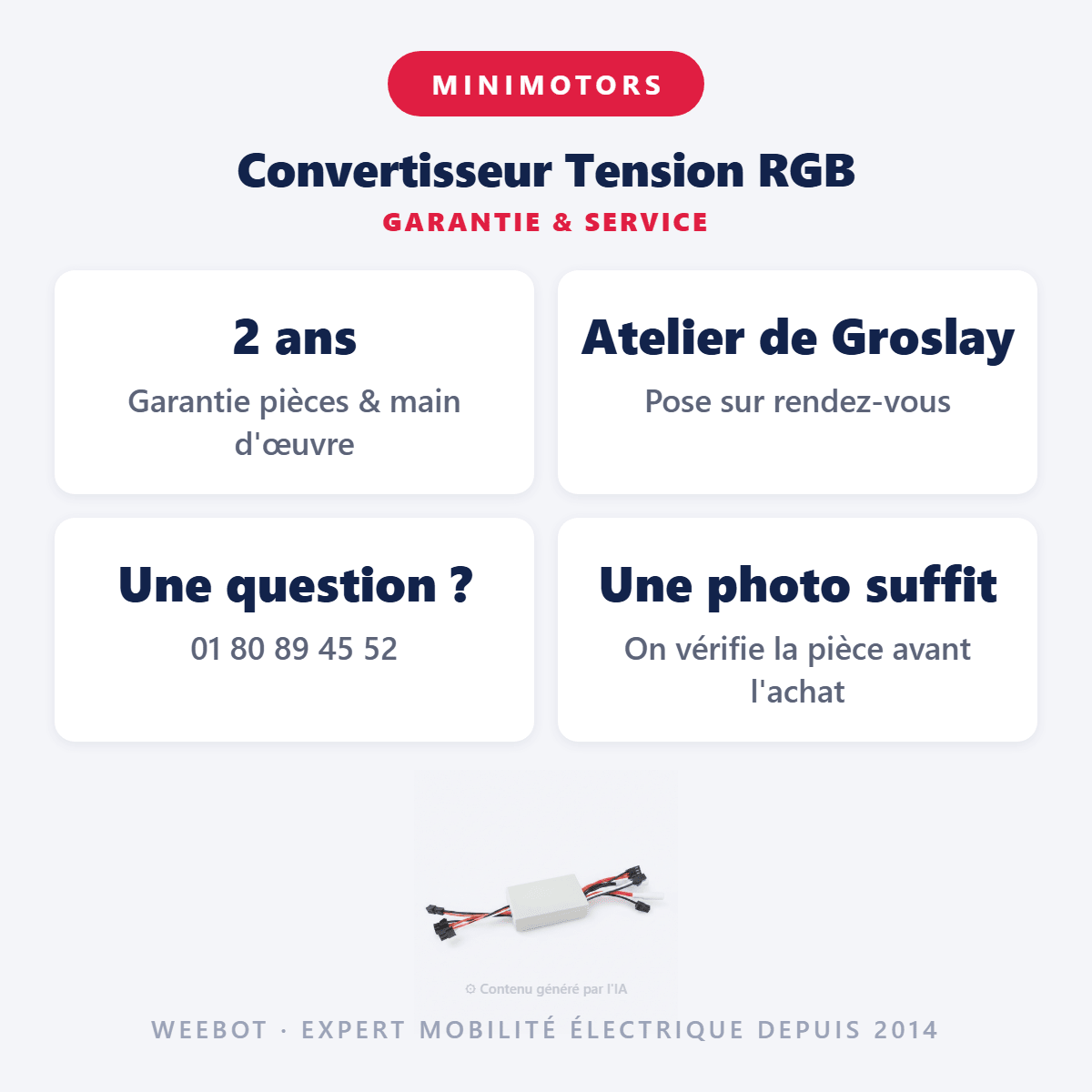 Convertisseur Tension RGB pour Trottinette Electrique Dualtron Victor Luxury et Spider Max - Weebot