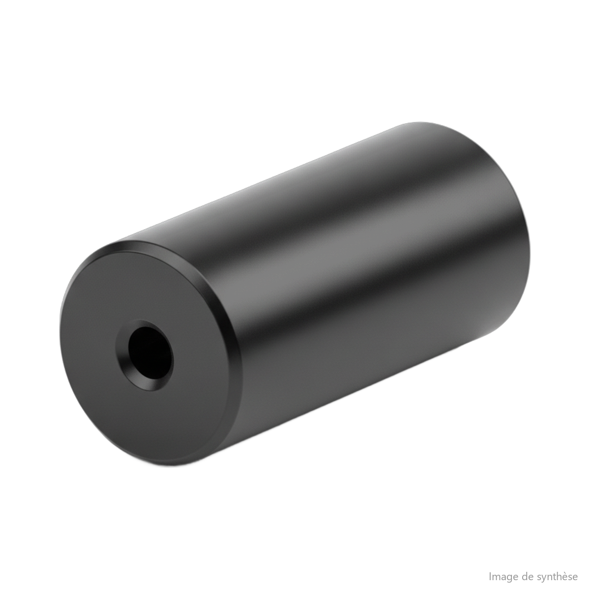 Illustration schématique du corps central cylindrique d'un guidon pliable Dualtron