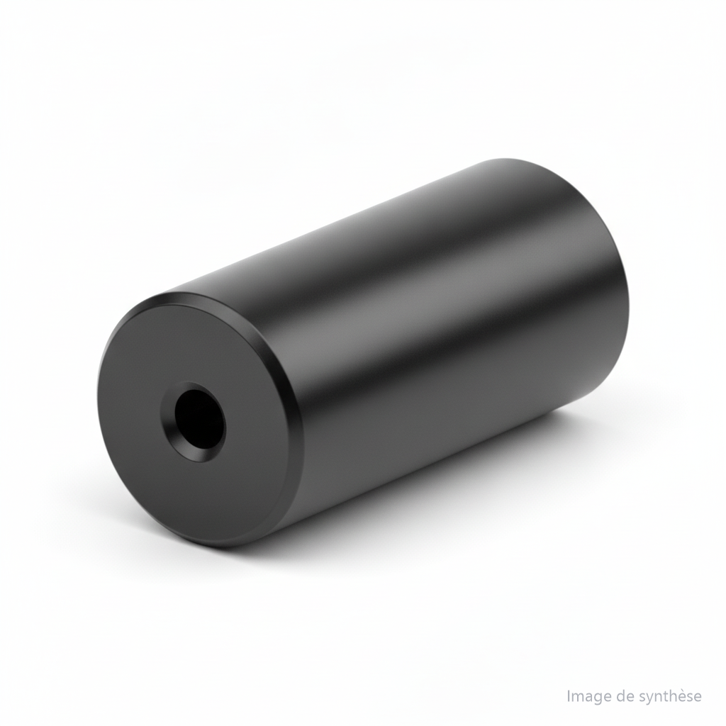 Illustration schématique du corps central cylindrique d'un guidon pliable Dualtron