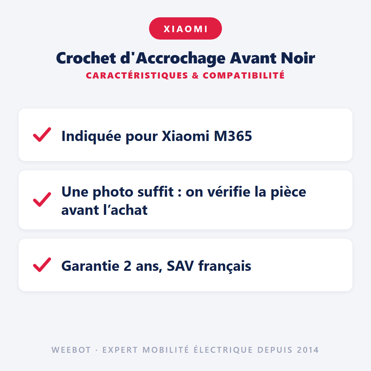 Crochet d'Accrochage Avant Noir : caractéristiques et compatibilité