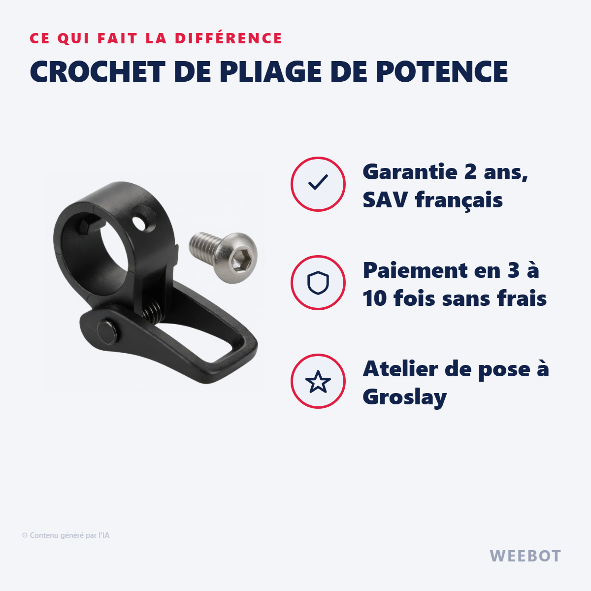 Crochet de Pliage de Potence : les points forts