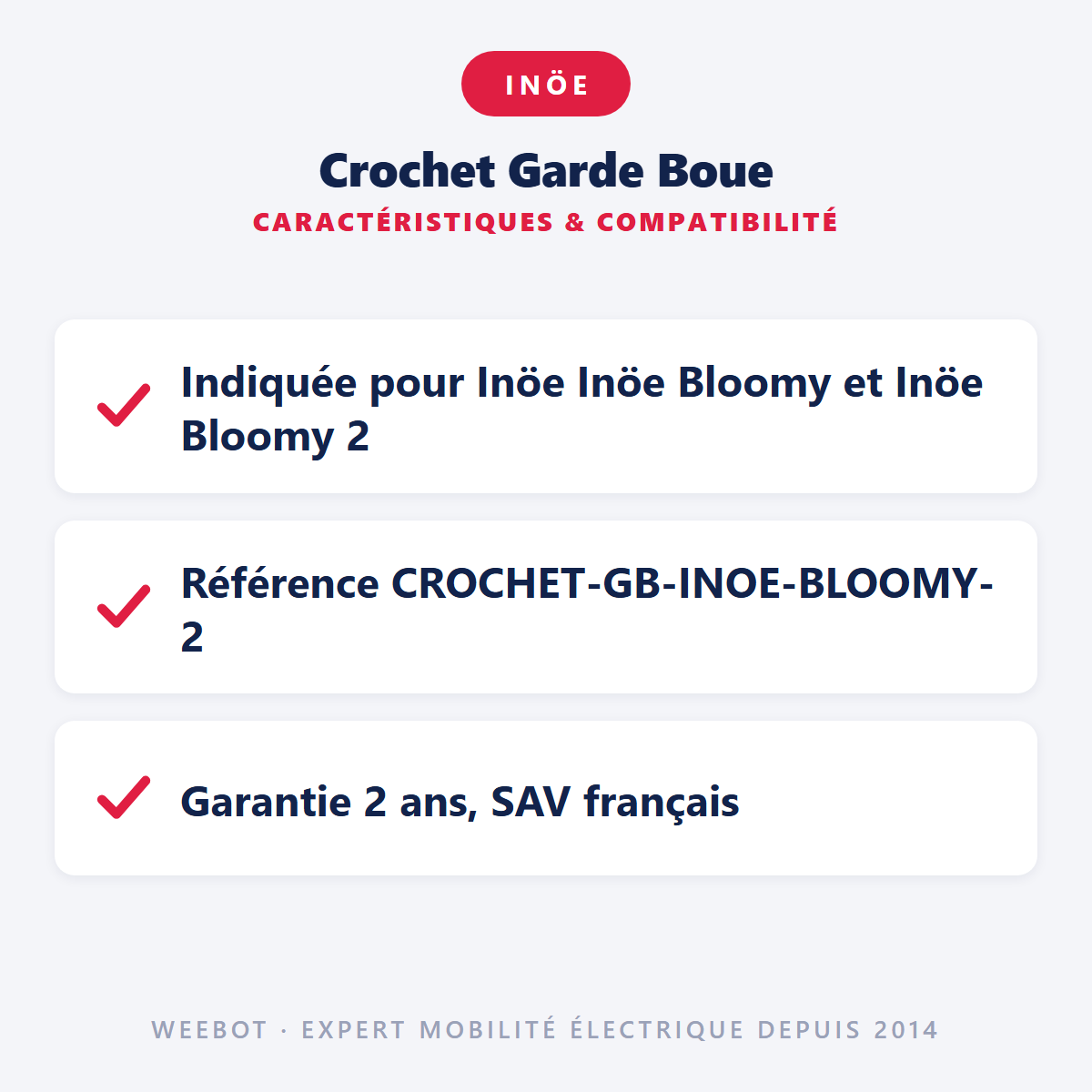 Crochet Garde Boue : caractéristiques et compatibilité
