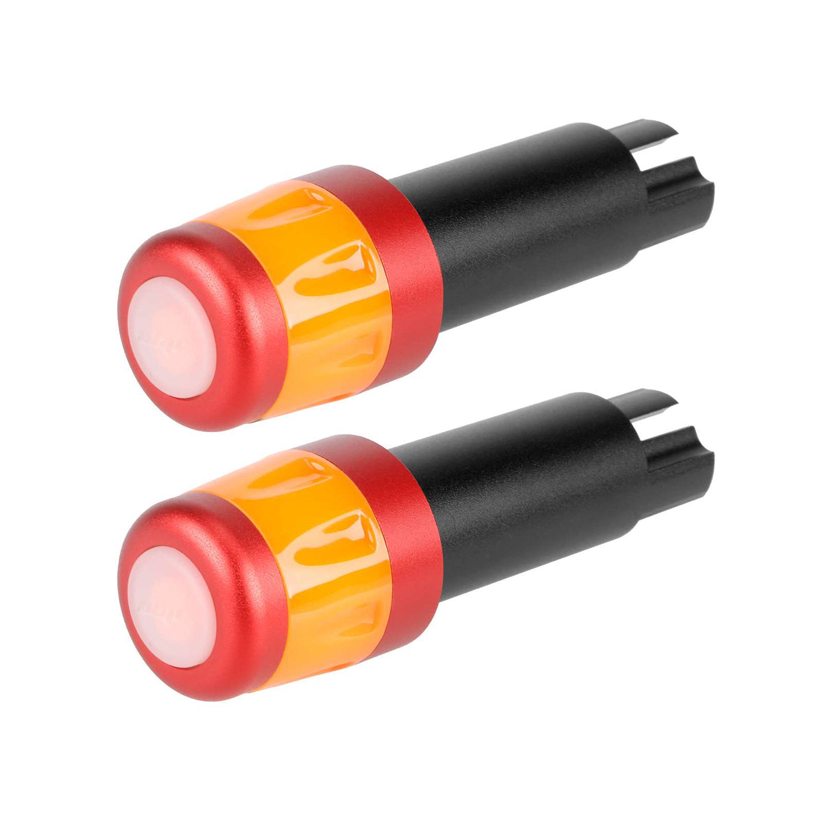 Poignées de Guidon et Rallonges avec Embouts Lumineux USB Rouge et Noir, vue 3