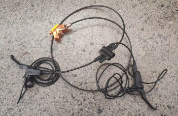 Poignées de frein gauche et droite noires avec étrier orange et système CBS pour Dualtron Sonic Alien