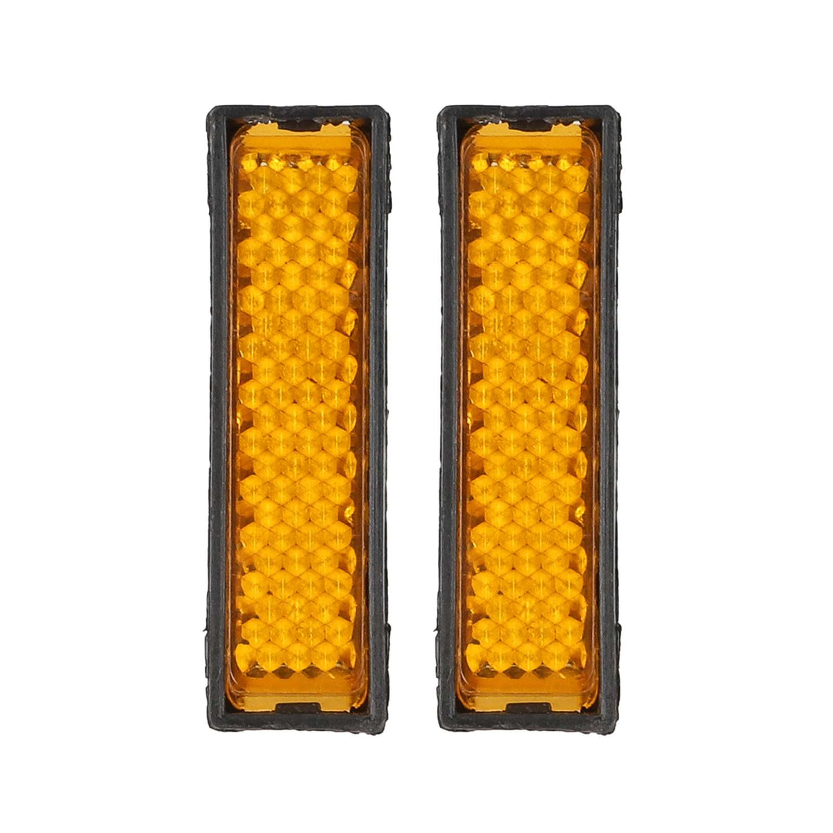Paire de réflecteurs jaunes rectangulaires vus de face