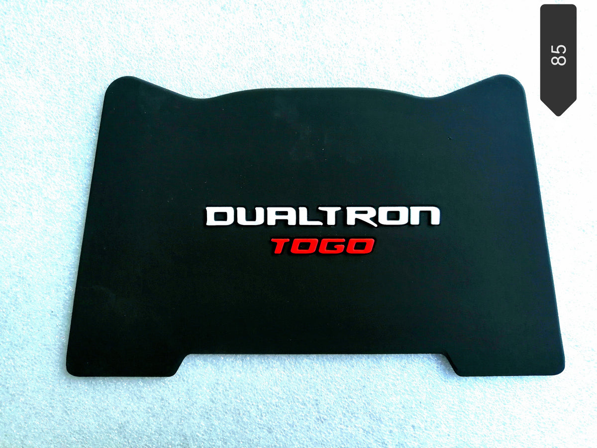 Grip arrière de deck en caoutchouc noir marqué DUALTRON TOGO