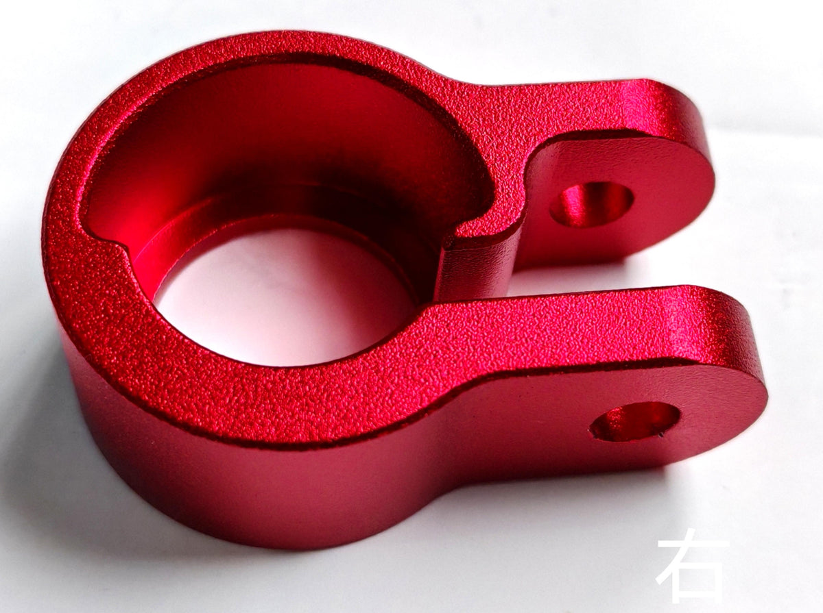 Petit collier de serrage de guidon droit rouge en aluminium