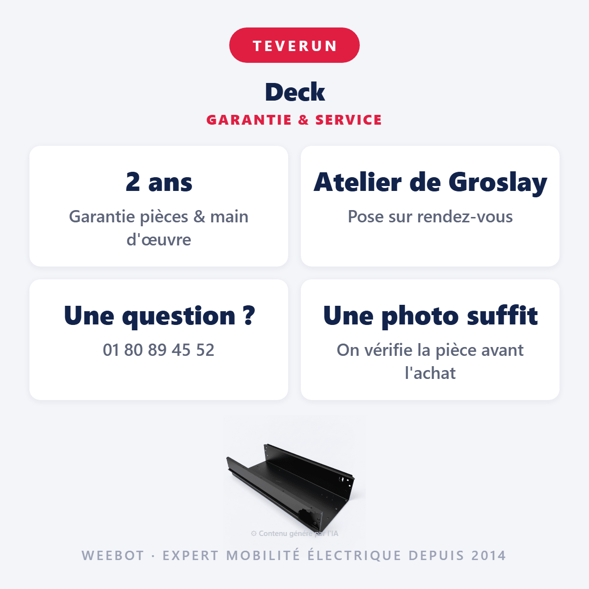 Deck pour Trottinette Electrique Teverun Fighter 7260R - Weebot
