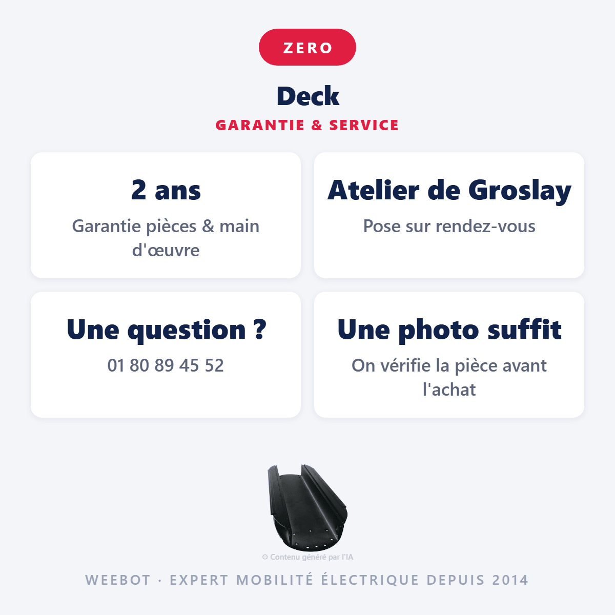 Deck pour Trottinette Électrique Z10 - Weebot