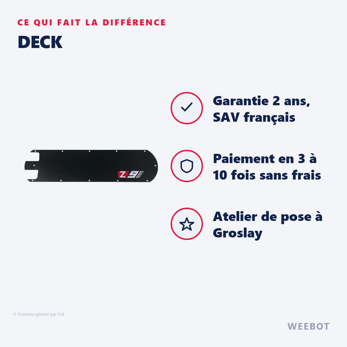 Deck pour Trottinette Électrique Z9 - Weebot
