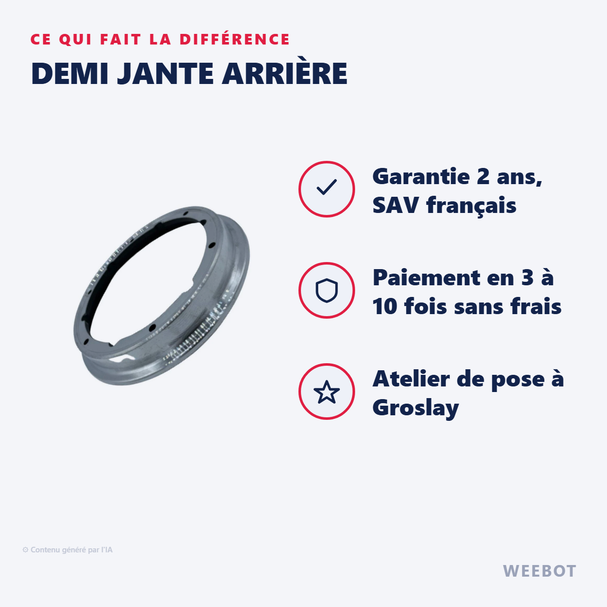 Demi Jante Arrière : les points forts