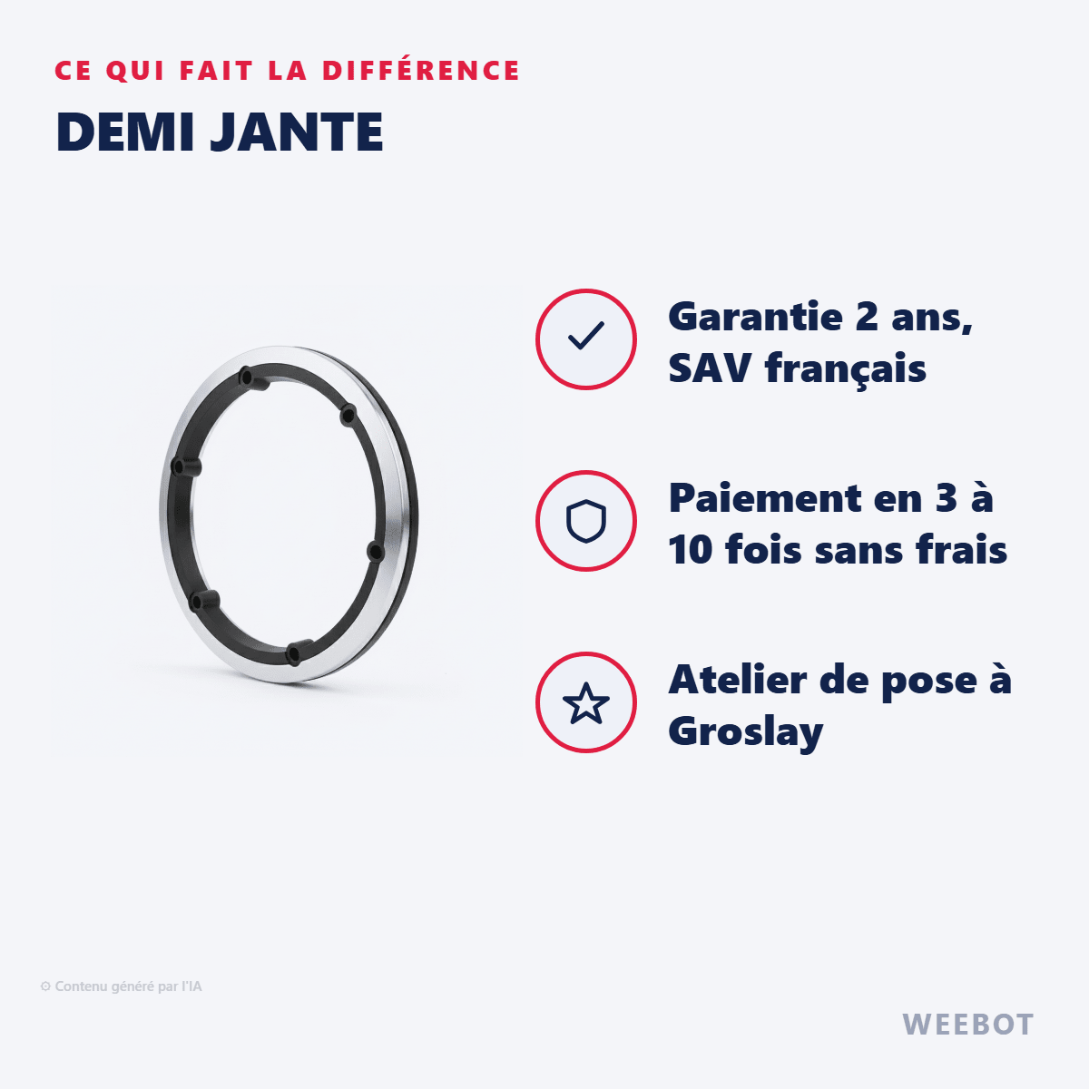 Demi Jante pour Trottinette Électrique Zero 10X - Weebot