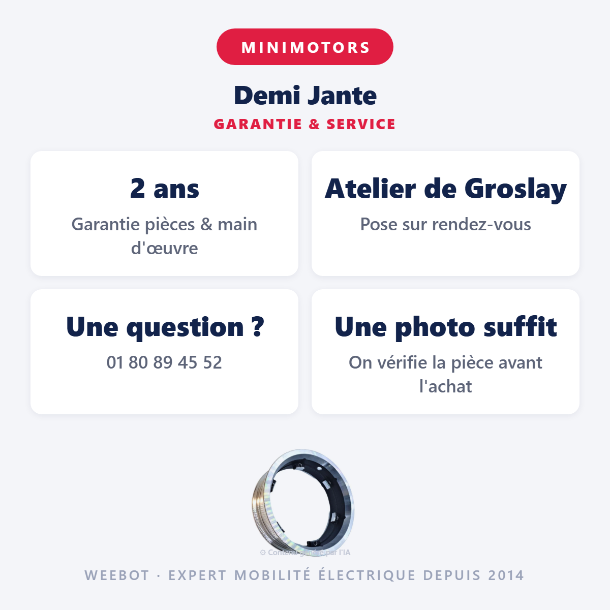 Demi Jante : garantie 2 ans et service après-vente