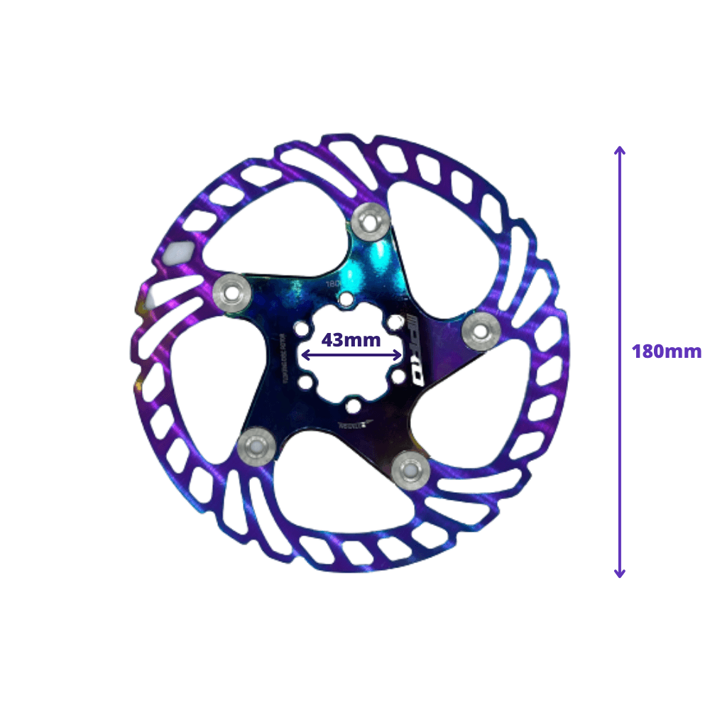 Disque de Frein Multi Couleur à pétale de 180mm de Diamètre pour Trottinette Électrique (Dualtron Thunder, Dualtron Ultra 2, Dualtron Storm, Zero 11X...) - Weebot