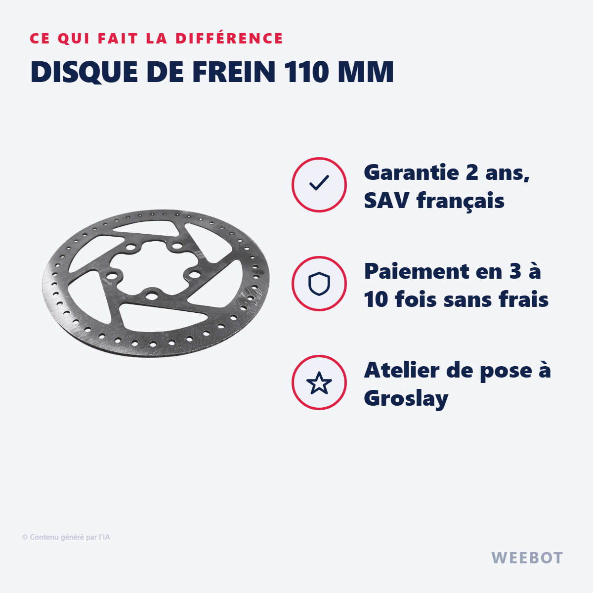 Disque de Frein 110 mm : les points forts