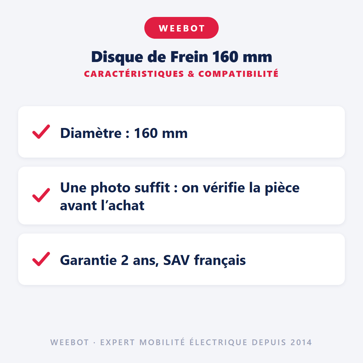 Disque de Frein 160 mm : caractéristiques et compatibilité