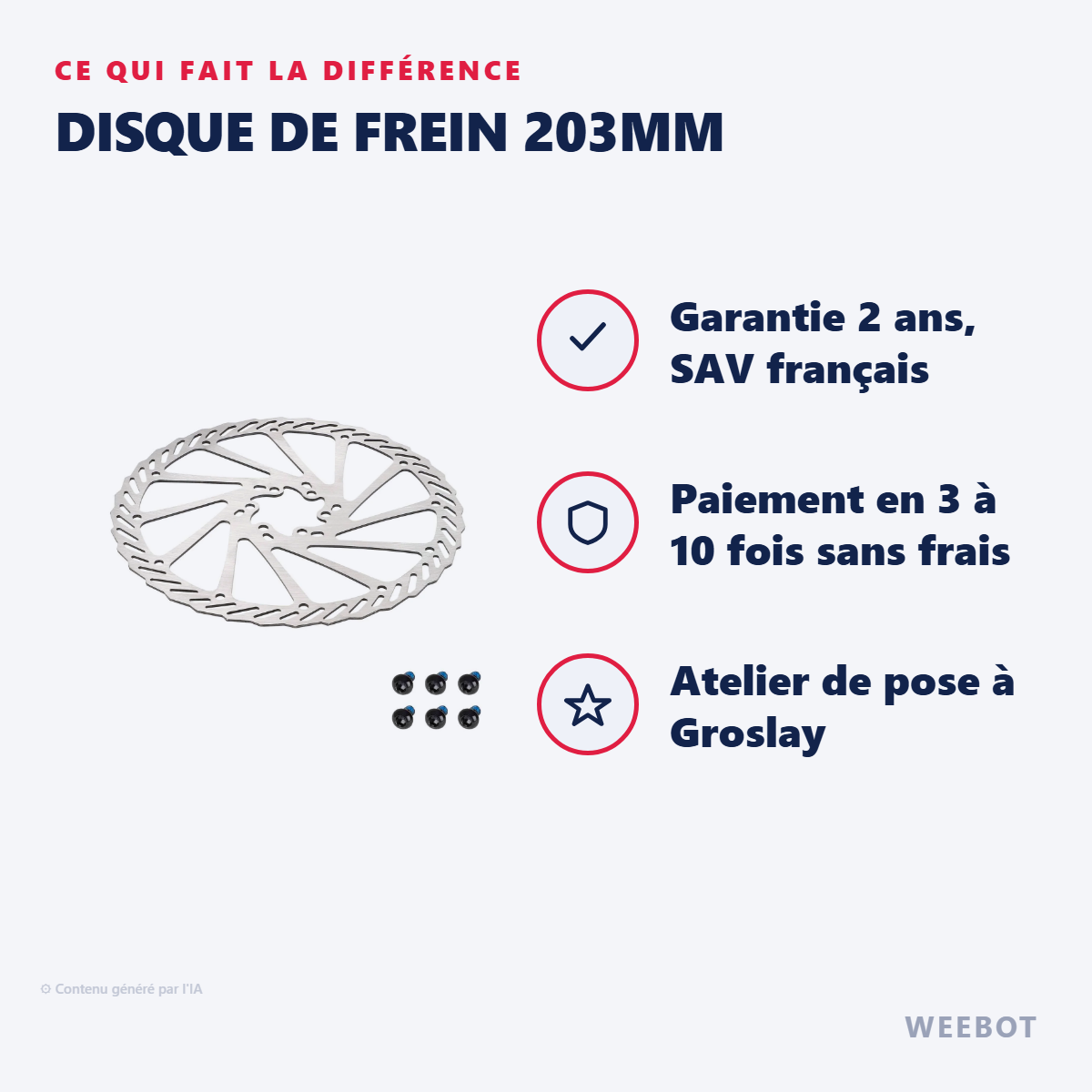 Disque de Frein 203mm : les points forts